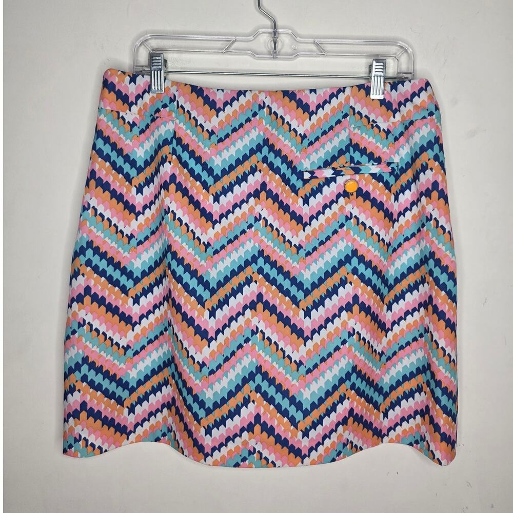 EP Pro blue pink chevron zig zag athletic golf skort skirt - 10 - Picture 4 of 5